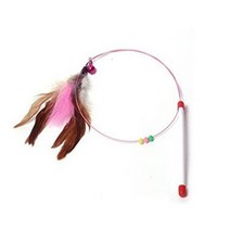 쥬쥬베 고양이 장난감 깃털와이어 낚시대 15cm, 단품