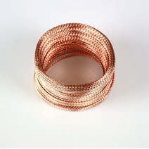 1m 구리 편조 접지 와이어 연선 소프트 베어 플랫 전도성 테이프 1.5/2.5/4/6/10/25/35/50 평방, [02] 금, [01] 16 AWG, 02 금_01 16 AWG