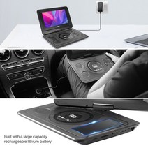 CDDVD플레이어9인치 HD TV 휴대용 DVD 플레이어 16:9 LCD 화면 234x480 이미지 해상도 게임 USB 라디오 어, 01 UK Plug