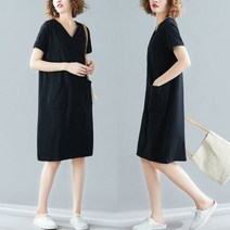바담 브이넥 원피스 반팔 데일리 LED-264 설치문의