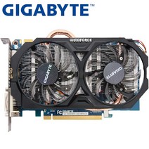 중고 기가 바이트 그래픽 카드 GTX 660 2GB 192Bit GDDR5 비디오 nVIDIA Geforce GTX660 VGA 카드용