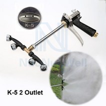 밭물주기 물주는기계 미니 대형 이동식 스프링쿨러 Nuonuowell 고압 정원 스프레이, k-5 2 콘센트 키트