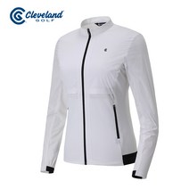 클리블랜드 레터링포인트 트리코트 벤틸레이션 여성 풀집 바람막이 (CGWJK21361), 화이트