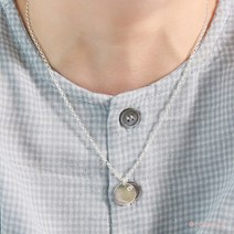 꼼에스타유아동주얼리 서클 탄생석 실버 미아방지 각인 목걸이 (엄마선물동봉), baby 35cm