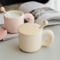 뭉툭 머그 마카롱 파스텔 컵 뭉뚝 라뗴잔 커플 기념일 선물, D.럭키 -380ml 머그