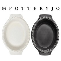 포터리조 다리아 스톤 웨어 오발 오븐 로스터 플레이트 26cm, Clean Grey(클린 그레이)