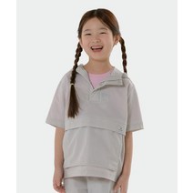 국내매장 정품 스노우피크어패럴 SNOWPEAK APPAREL S23MKRAN85 키즈 루트 반팔 아노락 Light Beige