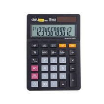 모두숍 수학 시험 블랙규격 12자리 사무기기 학원 기 델리 149X104mm 수업 W6F3A27 EM01320BK 학교 통계 DELI 계산 일반계산기
