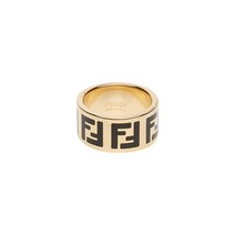 펜디 여성 포에버 소프트골드/블랙 반지 8AG945 TL9 F0RNG