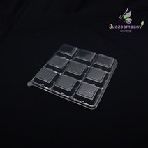 일회용 반찬용기 포장용기 다용도 정사각 9칸 - 뚜껑 / 100개