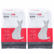 샌토피아 응고형 레드 고양이 모래, 6kg, 2개