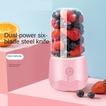 다이어트 디톡스 해독주스 휴대용 텀블러 블렌더 믹서기 빈티지 미니 컵 스무디, 02=N186BladesPink