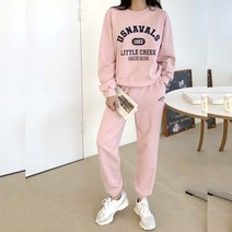 민스타일 1983 라운드 맨투맨 트레이닝 세트 여자