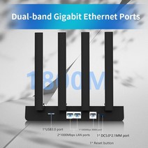Wiflyer Z100A 기가비트 듀얼 밴드 라우터 WIFI6 1800Mbps 24Ghz 무선 홈 1LAN 4 네트워크 포트, 03 EU Plug