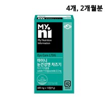 식약청 인증 차즈기 추출물 루테올린 국산 분말 가루 알약 캡슐 식물성 눈 건강 엔 피로 개선 도움 영양제 농축액 빌베리 구기자 결명자 여성 남성 직장인 부모님 식약처 인정 추천, 눈건강엔 차즈기600mg x 4박스