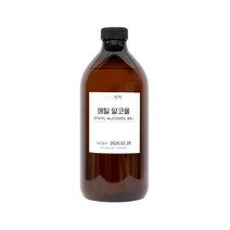 [맑을담] 소독용 에탄올 식물성 에탄올 에틸알코올84% 1L, 에탄올1L