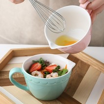 도자기저그 브런치 믹싱 그릇 빈티지 세라믹 밀크 베이킹, 노란 꽃 믹싱 볼