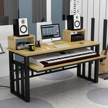 엠지픽 공장직송 미디 테이블 뮤지션 건반 MIDI 피아노 책상 키보드 가성비 음악 작업, 120 블랙+라이트 105