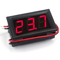 측량 용품 디지털 계 패널 미터 DC 4.5V ~ 30V 적색 청색 녹색 6V 12V 전기 바이크 오토바이 자동차, 01 빨간_02 5V-120V Two Wire