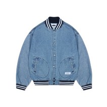 QUIETIST QT 데님 바시티 자켓-라이트 블루 DENIM VARCITY JACKET-LIGHT 블루213383