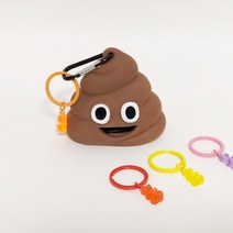 두빵펫 강아지 똥츄 풉백 똥봉투 응가 실외배변 하리보 키링 배변용품, 1개, 미니 하리보 키링 오렌지