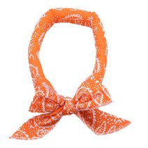 냉각 목 랩 아이스 콜드 헤드 밴드 냉각 스카프 반나 여름 야외, 오렌지 잎