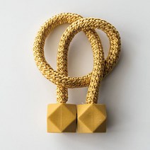 더일상마켓 자석 커튼 타이백 1+1, 골드