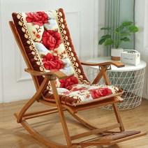 벤치의자방석 털융 눕는의자매트 겨울 두꺼운 비치체어 깔개긴 의자등나무 흔들의자 접이식의자 의자통 용나무 의자시트, C13-모란 브라운 라셸 융