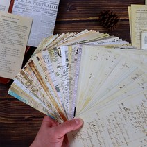 20장 40장 60장 빈티지 다꾸 배경지 영문 배경지 필기체 배경지 (소소명명), 미들(40장)