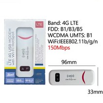 와이파이 증폭기 공유기 인터넷 4G/3G LTE 라우터 무선 USB 동글 150Mbps 모뎀 스틱 어댑터 휴대용 모바일 네트워크 핫스팟 SIM 카드 슬롯, [01] 1PC, [03] White 4G