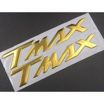 야마하 티맥스 TMAX 엠블럼 보디 스티커 양쪽세트, 블랙, 1개