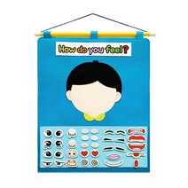 청양토이 벽걸이 교육교재 차트, HOW DO YOU FEEL? (감정전달 교구), 43x53cm