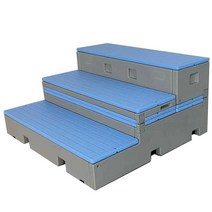 합창단 발판 접이식계단 디딤판 콘서트 코러스 연주회, 하늘색