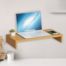 컴퓨터 PC 모니터 지지대 받침대 탁상용 합판 선반, 다크월넛