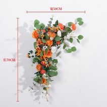 웨딩장식 스튜디오장식 포토테이블 대형조화 결혼식을 위한 인공 꽃 환영 사인 장식 창 홀 전시 사진 소품 배경 파티 배열, 색상 D
