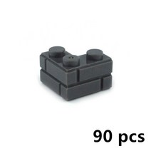 롱브릭타일 접착식파벽돌 파벽돌 DIY 빌딩 블록 벽 그림 벽돌 1x2 1x3 1x4 L 도트 교육 크리 에이 티브 건, 14 dark gray L 90pcs
