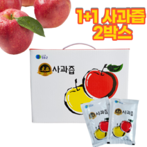 1＋1 (2박스) 경북 청송 저온착즙 사과 원액 주스 명품 사과즙 100팩 100포, 50포(1박스) + 50포(1박스)