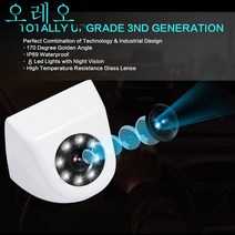 8등 소형스크류 외장형 고화질 차량용 카메라 ccd 야시 후진정 미러 유무선, 한글 8등 - 크롬_녹색 상자 포함