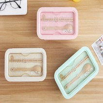 전자레인지에 사용가능한 식단 다이어트 유아 간편 도시락통(수저포함), 그린, 1개