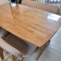 퓨어투명매트 유리대용 한샘포레 포레릴렉스 실리콘 식탁매트, 포레 6인 식탁매트/2mm