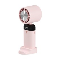 듀얼 쿨링 넥밴드 넥밴드무선선풍기 샤오미-3600mah 냉동 팬 휴대용 접이식 핸드 헬드 팬 디지털 디스플레, 03 분홍색