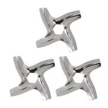 3 Pieces Meat Grinder Blade Stainless Steel Knife Cutter Replacement for Electric or Manual Meat Grinders Accessories