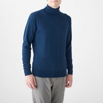 무인양품 MUJI 남성 목이 편한 저지 터틀넥 스웨터 M9AA903