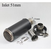 sc머플러 51MM 60MM Inlet Universel 바이크 오토바이 배기 SC 머플러 레이싱 티타늄 컬러 카본 섬유 소음기 탈출 대부분의 모토 SC009, [07] G, 1개
