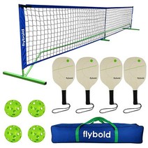 플라이볼드 피클볼 네트 휴대용 그물 장비 실내/실외 풀 코트 - 22피트, Pickleball Set with Net Paddl, 그물  패들 및 공으로 설정된 피클볼