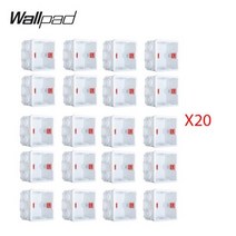 전기대패 날 목공 Wallpad 영국 EU 스위치 소켓 용 3x3 단일 월 플레이트 마운팅 박스 터치 WiFi 범용 정션, 20 Unit
