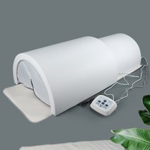 원적외선 가정용 찜질 찜질방 열돔 전신 조사기 건식 적외선 온열 돔 사우나, 브라운(발열패드 포함)