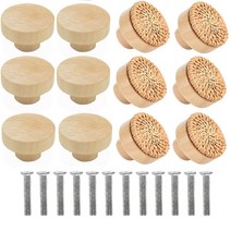 자개농 원목 고가구 12Pcs 30 35 40 45mm 등나무 드레서 손잡이 라운드 나무 서랍 위커 짠 나사 가구, 03 Mixed 12Pcs
