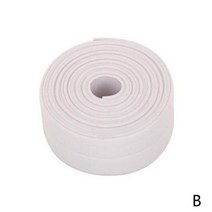 접착제 몰딩 실리콘 3.2M 방수 씰링 테이프 욕실 스트립 샤워 싱크 PVC 자기 접착제 실란트 벽 스티커, 한개옵션1, 02 white