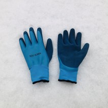 도톰한 생활방수 겨울 방한 작업 장갑, 블루 1+1